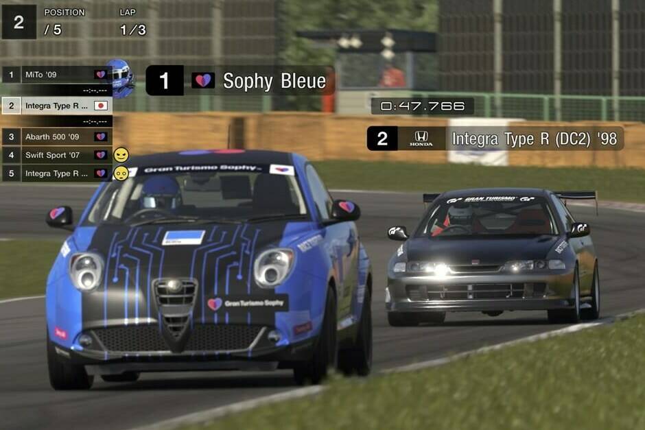 This image released by Sony Interactive Entertainment shows a scene from the video game Gran Turismo Sophy. Grand Turismo players have been competing against computer-driven race cars since the franchise launched in the 1990s, but the new AI driver that was unleashed last week on Grand Turismo 7 is smarter and faster because it’s been trained using the latest AI methods. (Sony Interactive Entertainment via AP)
