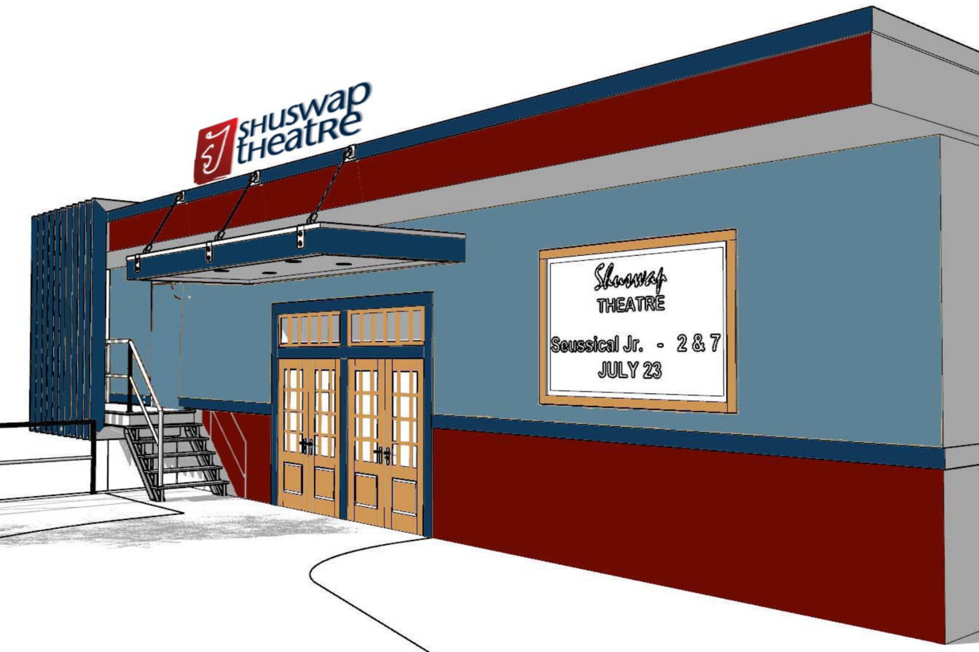 The Columbia Shuswap Regional District board recently approved $2,000 in grant-in-aid funding for the Shuswap Theatre Society, to go towards Operation Facelift, a renovation project for the front of the theatre building at 41 Hudson Ave. in Salmon Arm. (Shuswap Theatre image)