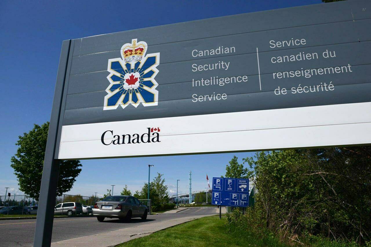 A sign for the Canadian Security Intelligence Service building is shown in Ottawa on May 14, 2013. THE CANADIAN PRESS/Sean Kilpatrick
