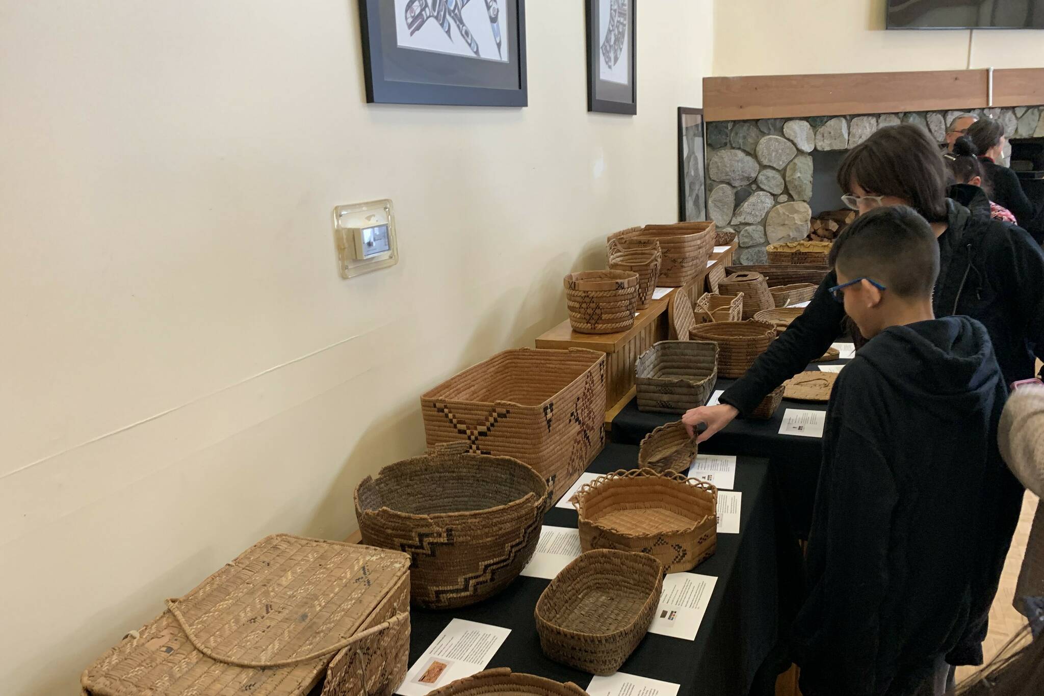 The 29 repatriated Sts’ailes baskets were formerly on display at the Kilby Historic Site. (Adam Louis/Observer)