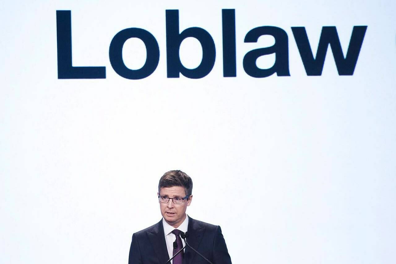 Galen G. Weston CEO, chairman and president of Loblaw Companies Limited speaks during the company’s annual general meeting in Toronto on May 3, 2018. The CEOs of Canada’s largest grocery store chains will appear before a parliamentary committee today to answer questions about the rapid rise in grocery prices. THE CANADIAN PRESS/Nathan Denette