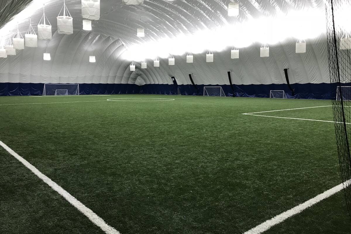 The soccer dome adjacent to Rutland Senior Secondary is the site of the school's soccer academy program. (Contributed)