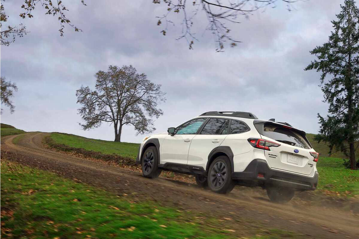 The Outback has standard all-wheel-drive although the base 2.5-litre four-cylinder takes a heavy foot on steeper inclines. The optional turbocharged 2.4-litre four-cylinder has 56 per cent more peak torque, but you need to spring for a pricier trim to get it. PHOTO: SUBARU