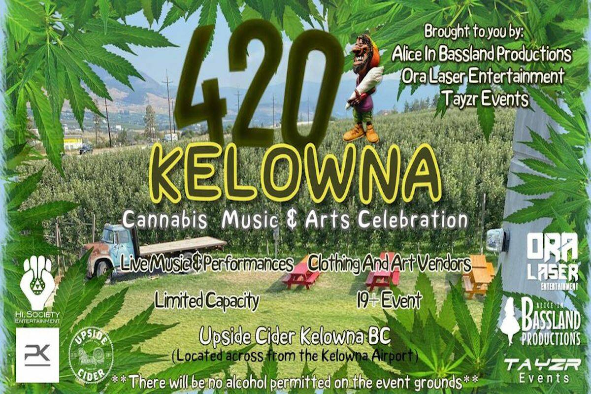 Upside Cider is hosting the first annual 420 Kelowna Cannabis Music and Arts Celebration on April 20, 2023.(Upside Cider)