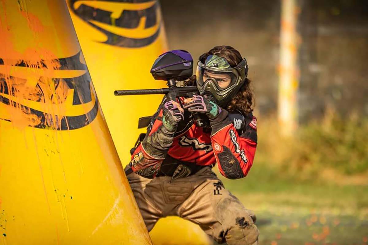 Hannah Urquhart, 28, is one of eight members of Canada’s first professional women’s paintball team, the Northern Lights. (Credit: Match Strike Digital Productions/Blake Goshinmon)
